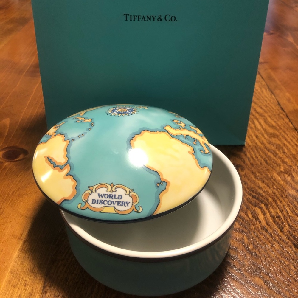 Tiffany & Co World Discovery Map Jewelry Box